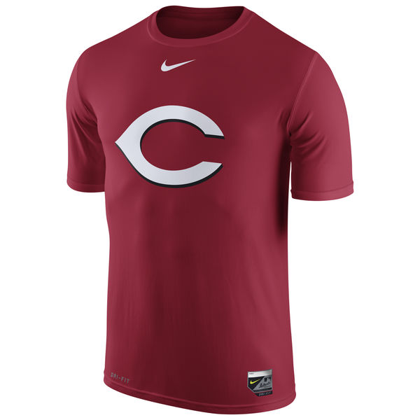 MLB Men Cincinnati Reds Nike Authentic Collection Legend Logo 1.5 Performance TShirt  Red->->Sports Accessory